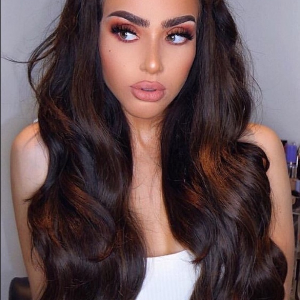 24” CHOCOLATE BROWN BODY WAVY LACE FRONT WIG NEW